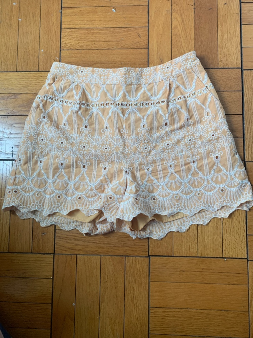 Womens Eyelet Lace Shorts - Lightweight Summer Shorts